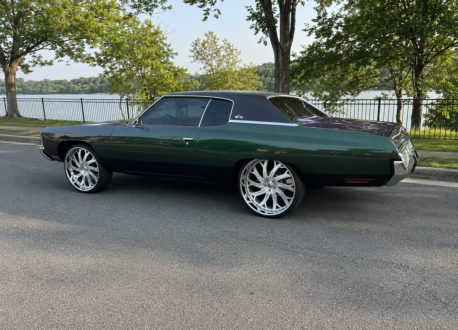 1972 Chevrolet Impala Hardtop — Deep Forest Green / Midnight Purple
